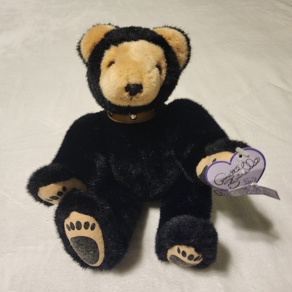 Vintage Annette Funicello Collectible Bear Co, Black Circus Bear, Poseable Plush